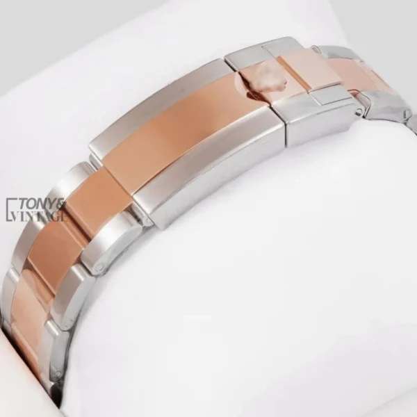Two Tone Rose Gold Chocolate Brown Dial Automatic Watch