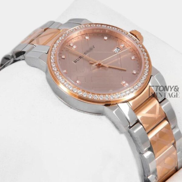 Two Tone Rose Gold With Bownn Dial Ladies Watch