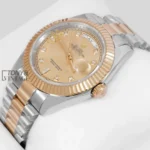 Two Tone Yellow Gold Dial Automatic Watch