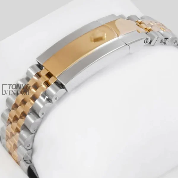 Two Tone Yellow Gold Dial Stone Bezel