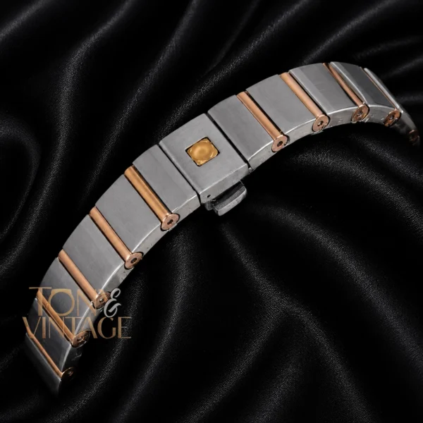 Two Tone Yellow Gold With White Dial Ladies Watch