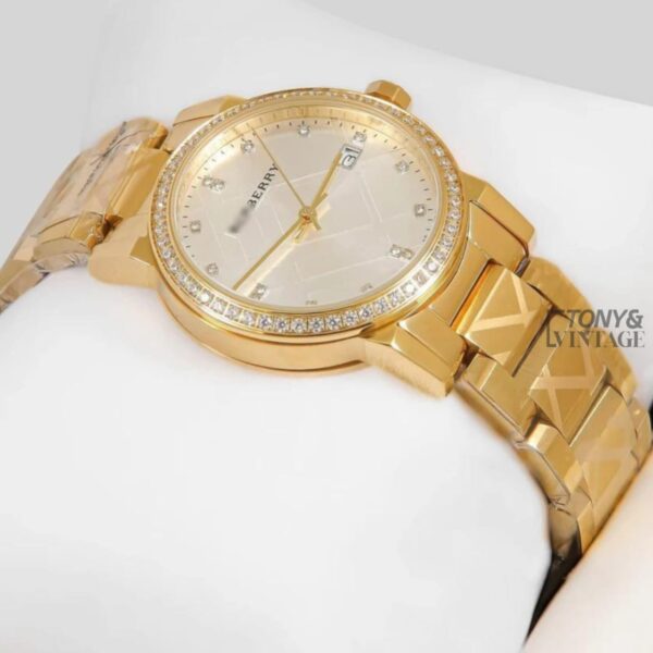 YELLOW GOLD WITH WHITE DIAL LADIES WATCH