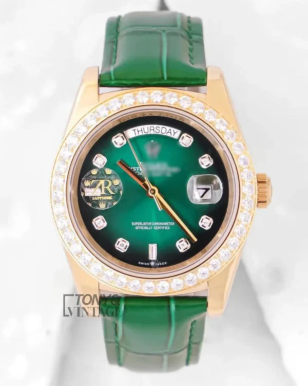 Yellow-Gold-Case-Automatic-Watch-with-Green-Dial-and-Leather-Strap.webp