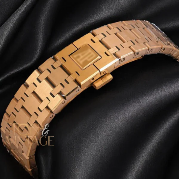 Yellow Gold Green Dial Chain Watch