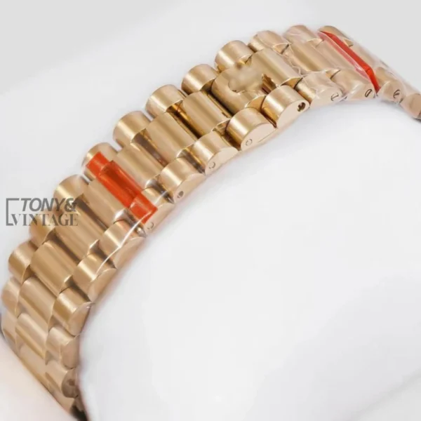 Yellow Gold Peach Dial Automatic Watch