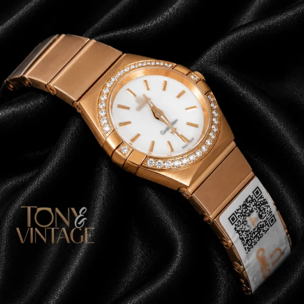 Yellow Gold With White Dial Ladies Watch 2 copy