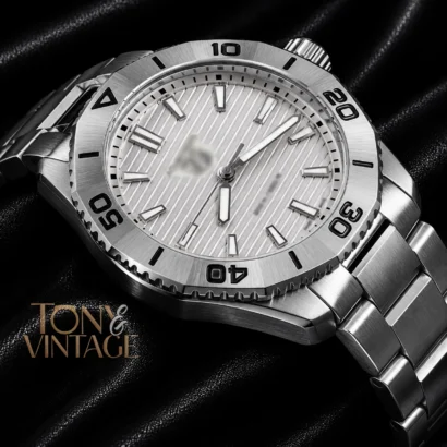 All Silver Automatic Watch with Dial