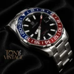All Silver Watch with Black Dial