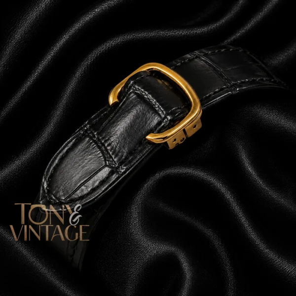 Ballon Bleu Tourbillon Watch in Rose Gold With Black Leather Strap