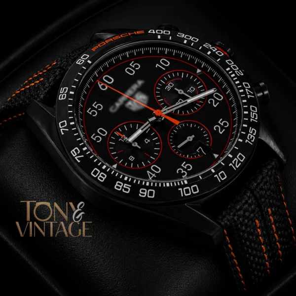 Chronograph All-Black Case Watch with Dial and Black Leather Strap2.. copy