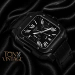 Chronograph All Black Watch With Dial and Strap