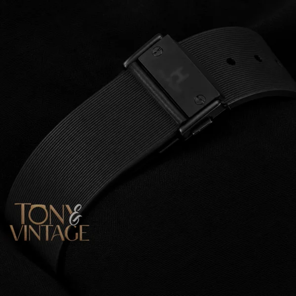 Chronograph Black Case With Black Dial & Black Rubber Strap