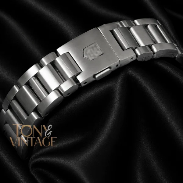Chronograph Silver Chain Watch with White Dial