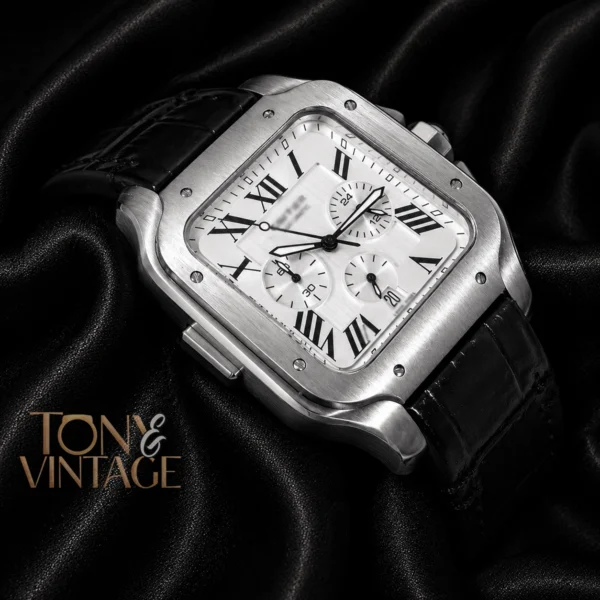 Chronograph Silver Watch With Dial and Strap 2 copy