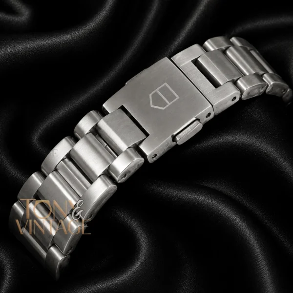 Chronograph Silver Watch with Green Dial