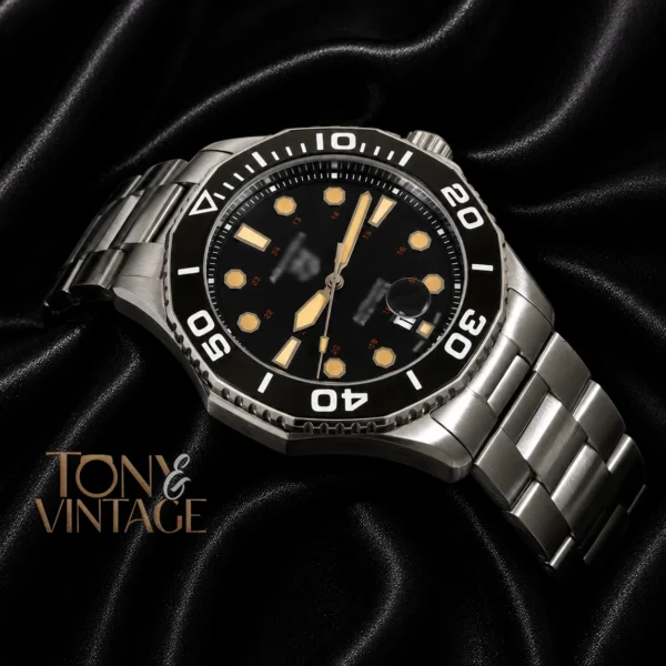 Silver Automatic Watch with Black Dial2 copy