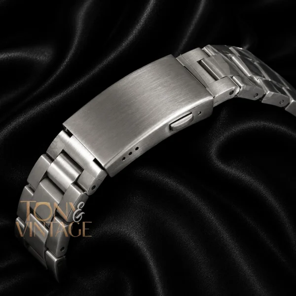 Silver Automatic Watch with Black Dial