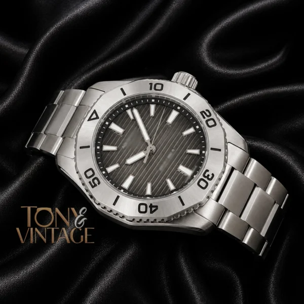Silver Automatic Watch with Grey Dial2 copy