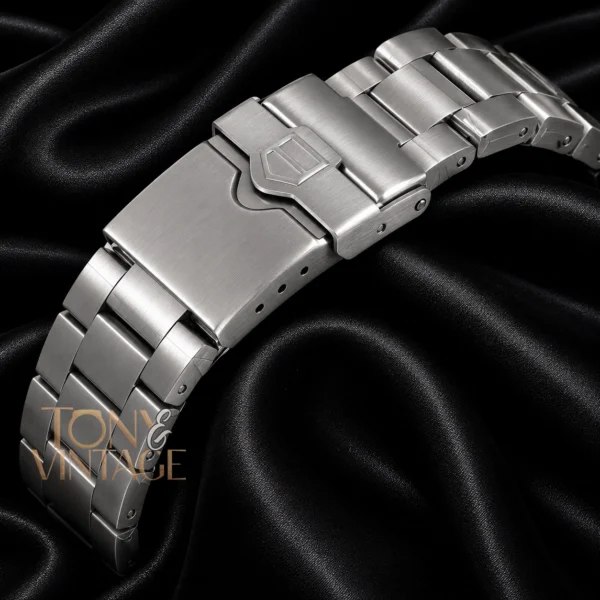 Silver Automatic Watch with Grey Dial