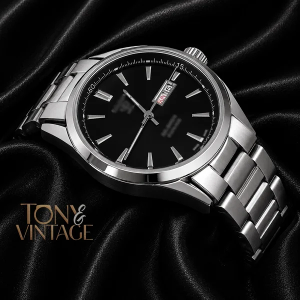 Silver Chain Automatic Watch with Black Dial2 copy