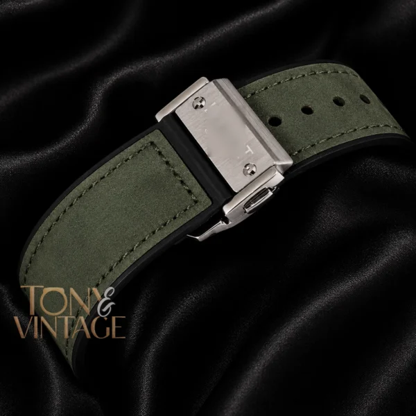 Silver Matte Automatic Watch With Skeleton Dial