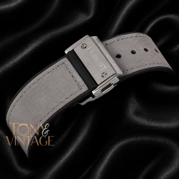 Silver Matte Automatic Watch With Skeleton Dial