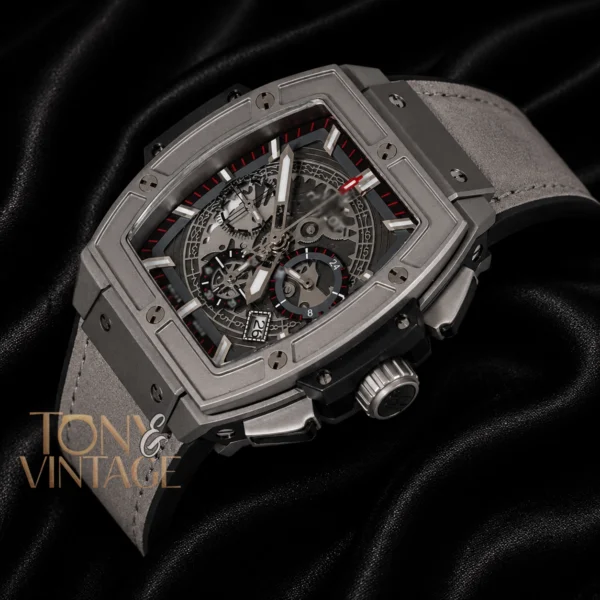 Silver Matte Watch With Skeleton Dial and PVC Strap