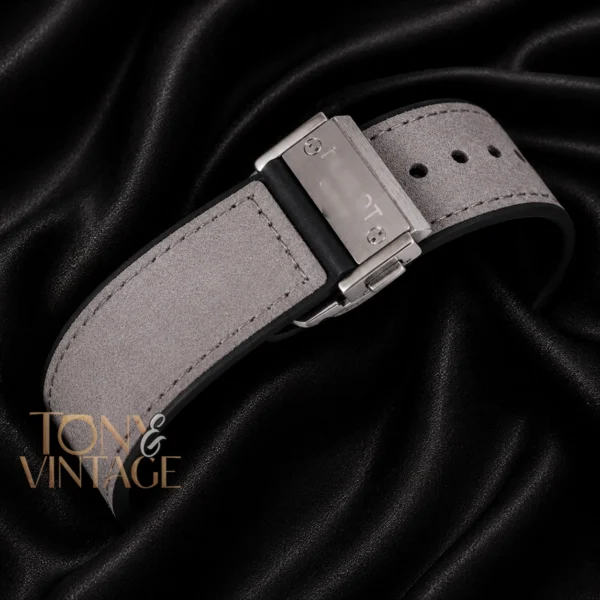 Silver Matte Watch With Skeleton Dial and PVC Strap