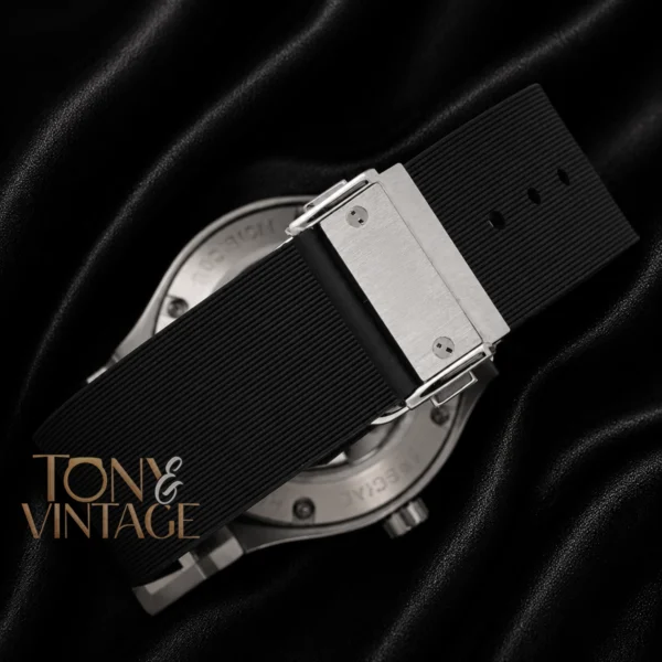 Tourbillon Automatic Watch in Silver With Gray Skeleton Dial