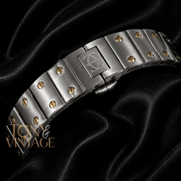 Two Tone Yellow Gold Automatic Watch with White Dial